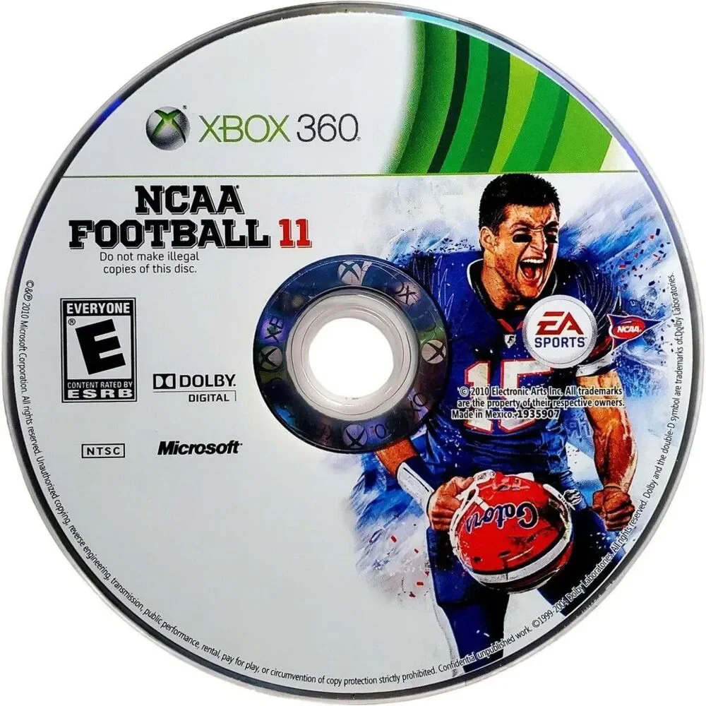 NCAA Football 11 (Microsoft Xbox 360, 2010) Complete W/ Manual Tim Tebow -Tested
